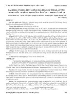 Đánh giá ý nghĩa tiên lượng của tồn lưu tế bào ác tính trong điều trị bệnh bạch cầu cấp dòng lympho ở trẻ em
