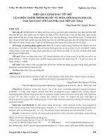 Hiệu quả giảm đau vết mổ của điện châm nhóm huyệt tứ mãn, đới mạch, địa cơ, tam âm giao với sản phụ sau mổ lấy thai