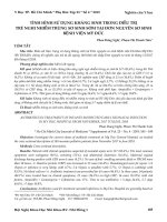 Tình hình sử dụng kháng sinh trong điều trị trẻ nghi nhiễm trùng sơ sinh sớm tại đơn nguyên sơ sinh bệnh viện Mỹ Đức