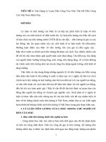 Vận Dụng Lí Luận Tiền Công Vào Việc Vấn Đề Tiền Công Của Việt Nam Hiện Nay.