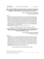 Thực trạng đối phó căng thẳng tâm lý cấp tính của bố mẹ có con nằm điều trị tại phòng chăm sóc đặc biệt (ICU) tại Trung tâm Nhi khoa – Bệnh viện Trung ương Thái Nguyên năm 2019