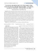 Ứng dụng mô hình thủy lực hai chiều tính toán ngập úng cho đô thị ven biển - ứng dụng tại quận Ninh Kiều, thành phố Cần Thơ