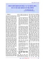 Phần mềm HHMAPS phục vụ tự động hóa xử lý số liệu khảo sát địa hình