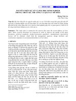 Nguyên nhân sự cố và bài học kinh nghiệm trong thiết kế, thi công và quản lý đê điều