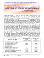 Các sự cố thường gặp trong thi công tường trong đất (diaphragm wall) và cọc (barrette)