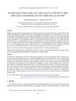 Dự báo khả năng chịu lực còn lại của cột BTCT chịu nén lệch tâm phẳng có cốt thép dọc bị ăn mòn
