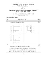 Đáp án đề thi tốt nghiệp cao đẳng nghề khóa 3 (2009-2012) - Nghề: Kỹ thuật xây dựng - Môn thi: Lý thuyết chuyên môn nghề - Mã đề thi: DA KTXD-LT19
