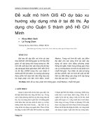 Đề xuất mô hình GIS 4D dự báo xu hướng xây dựng nhà ở tại đô thị (Áp dụng cho Quận 5 thành phố Hồ Chí Minh)