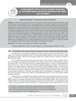 A preliminary study on the current situation of the green areas and water bodies in the inner city of Hanoi