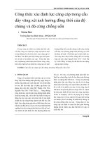 Công thức xác định lực căng cáp trong cầu dây văng xét ảnh hưởng đồng thời của độ chùng và độ cứng chống uốn