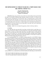 Mô hình định vị thích nghi dựa trên RSSI cho hệ thống MIMO VLC