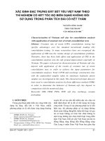 Xác định đặc trưng đất sét yếu Việt Nam theo thí nghiệm cố kết tốc độ biến dạng không đổi sử dụng trong phân tích bài cố kết thấm