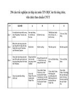 296 câu trắc nghiệm (có đáp án) môn TIN HỌC ôn thi công chức, viên chức theo chuẩn CNTT