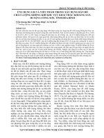 Ứng dụng GIS và viễn thám trong xây dựng bản đồ chất lượng không khí khu vực khai thác khoáng sản, huyện Lương Sơn, tỉnh Hòa Bình