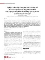 Nghiên cứu xây dựng mô hình thống kê để tối ưu quá trình agglomerat hóa ứng dụng trong hòa tách đống quặng urani