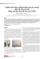 Nghiên cứu thực nghiệm hiệu quả gia cường dầm bê tông bị nứt bằng vật liệu tấm sợi các bon CFRP