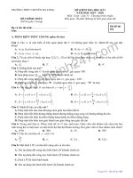 Đề thi học kì I môn toán lớp 11   THPT Chuyên Quảng Ninh