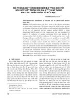 Mô phỏng 3D thí nghiệm nén ba trục đối với hỗn hợp cát trộn sợi địa kỹ thuật bằng phương pháp phần tử rời rạc