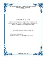 Luận văn Biện pháp hoàn thiện công tác quản lý chất lượng