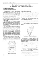 Tính toán và cấu tạo bản tròn bê tông cốt thép theo TCVN 5574:2012