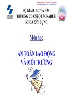 Bài giảng An toàn lao động và môi trường - Chương 3: Kỹ thuật an toàn trong xây dựng