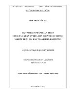 Luận văn Một số biện pháp hoàn thiện công tác quản lý hóa đơn đối với các doanh nghiệp
