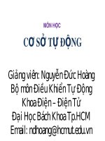 Bài giảng Cơ sở tự động: Chương 1 - Nguyễn Đức Hoàng