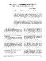 Ứng dụng lý thuyết độ tin cậy trong tính toán ổn định đường hầm