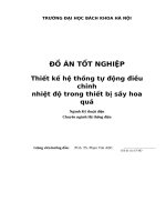 Thiết kế hệ thống tự động điều chỉnh nhiệt độ trong thiết bị sấy hoa quả