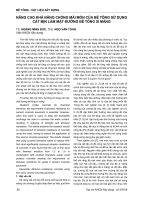 Nâng cao khả năng chống mài mòn của bê tông sử dụng cát mịn làm mặt đường bê tông xi măng