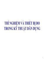Bài giảng Thí nghiệm và thiết bị đo trong kỹ thuật dân dụng