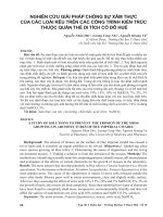 Nghiên cứu giải pháp chống sự xâm thực của các loài rêu trên các công trình kiến trúc thuộc quần thể di tích cố đô Huế