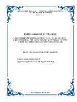 Luận văn Một số biện pháp hoàn thiện công tác quản lý tổ chức phi chính phủ nước ngoài