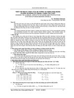 Thiết kế mạch logic của hệ thống tự động báo động và bảo vệ động cơ diesel chính tàu thuỷ
