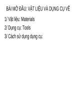 Bài giảng Vật liệu và dụng cụ vẽ: Chương 0