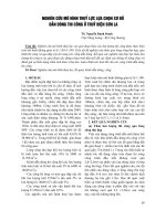 Nghiên cứu mô hình thủy lực lựa chọn sơ đồ dẫn dòng thi công ở thủy điện Sơn La - TS. Nguyễn Danh Oanh