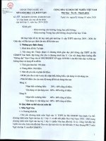 Cấu trúc đề thi HSG tỉnh lớp 11 các môn năm 2020 tỉnh Nghệ An