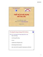 Bài giảng Thiết kế và xây dựng mố trụ cầu: Chương 5 - TS. Nguyễn Ngọc Tuyển (P2)