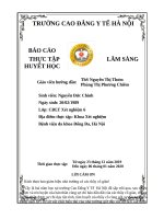 Báo cáo lâm sàng huyết học