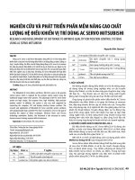 Nghiên cứu và phát triển phần mềm nâng cao chất lượng hệ điều khiển vị trí dùng AC Servo Mitsubishi