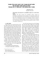 Phân tích xác suất các thông số đất nền để dự báo thời gian cố kết trong xử lý nền đất yếu bằng bấc thấm