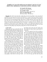 Nghiên cứu nguyên nhân mất ổn định và đề xuất giải pháp công trình bảo vệ bờ sông Đuống tỉnh Bắc Ninh