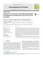 Application of a dynamic-nanoindentation method to analyze the local structure of an Fe-18 at.% Gd cast alloy
