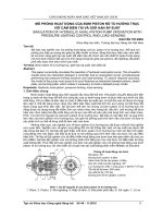 Mô phỏng hoạt động của bơm piston rô to hướng trục với cảm biến tải và giới hạn áp suất