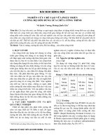 Nghiên cứu chế tạo vữa phát triển cường độ sớm dùng sửa chữa công trình