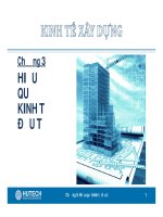 Bài giảng Kinh tế xây dựng - Chương 3: Hiệu quả kinh tế đầu tư