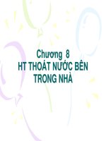 Bài giảng Cấp thoát nước (Phần 2): Chương 8 - ĐH Xây dựng