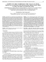 Nghiên cứu thực nghiệm sức chịu tải của cừ tràm trong gia cố nền đất yếu đường giao thông nông thôn và nhà cấp thấp tại tỉnh Trà Vinh