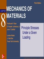 Lecture Mechanics of materials (Third edition) - Chapter 8: Principle stresses under a given loading