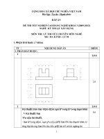 Đáp án đề thi tốt nghiệp cao đẳng nghề khóa 3 (2009-2012) - Nghề: Kỹ thuật xây dựng - Môn thi: Lý thuyết chuyên môn nghề - Mã đề thi: DA KTXD-LT20